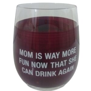 DISHWARE Drink Wine Again Maroon Mom Glass Funny Humor Tumbler Drinkware Gift